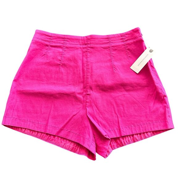 NWT Anthropologie Maeve 6 high rise bright pink shorts - Picture 1 of 12